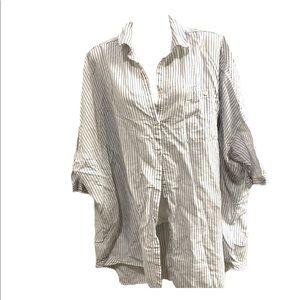Urban Outfitters BDG striped oversized button down shirt medium